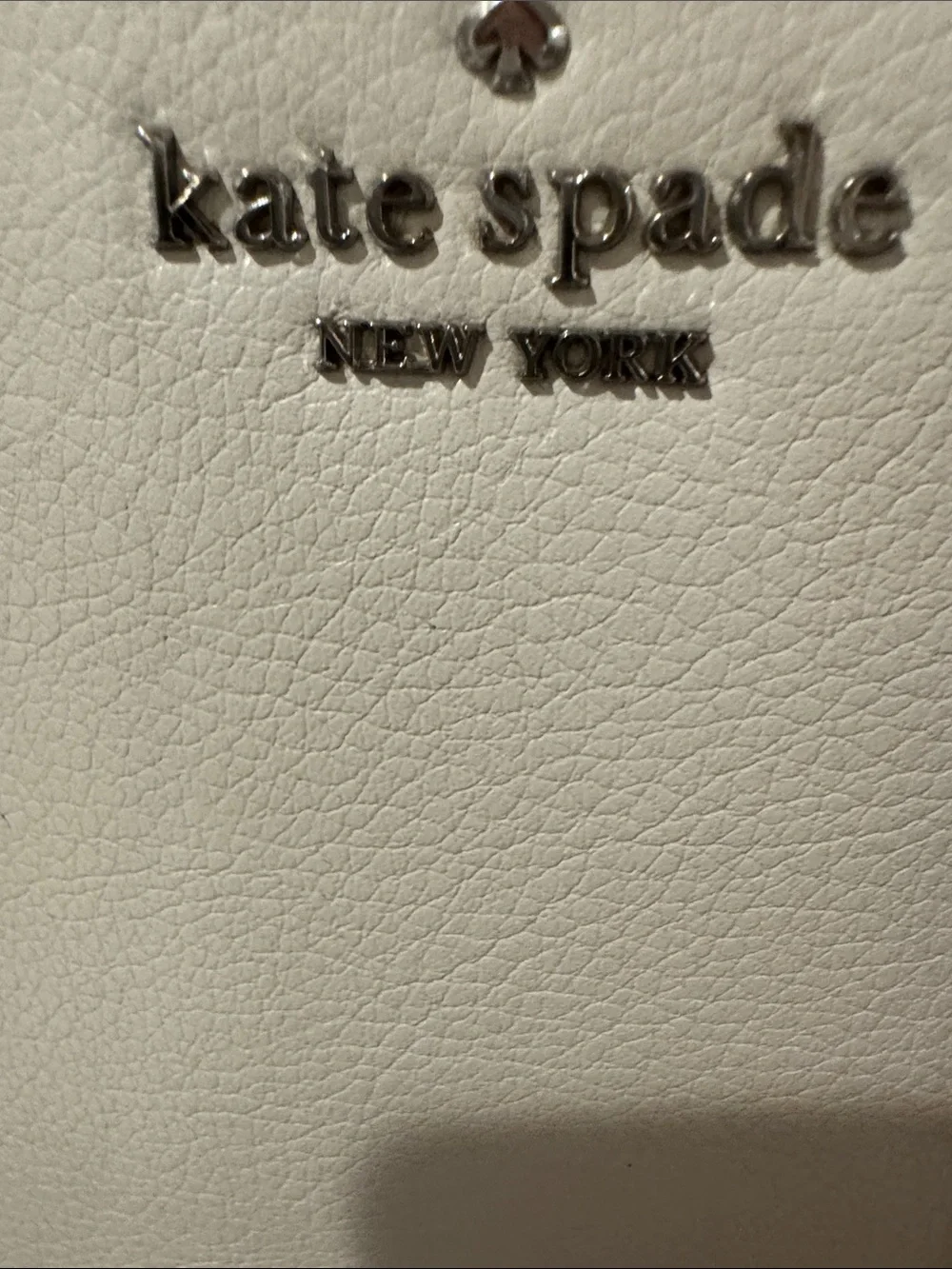 kate spade Cream Leather Satchel with Burgundy Handles and Pink Tag - Picture 2 of 2